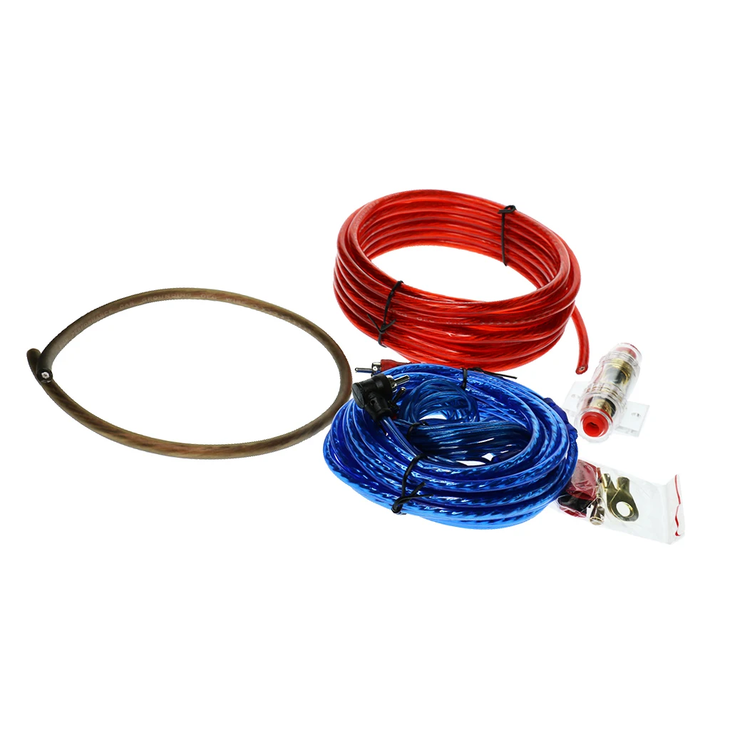 4pcs High Quality Car Audio Subwoofer Amplifier Installation AMP Wire Kit