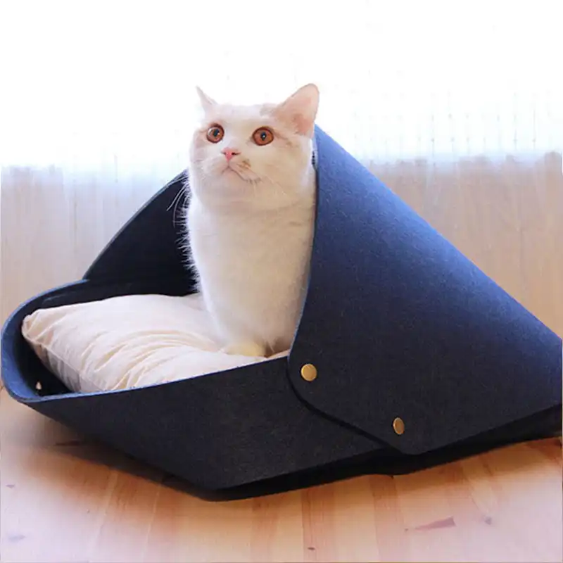 Lit En Feutre Pour Chat Avec Tapis Cache Cache Chauffant Pour Chat Et Chaton Aliexpress Lit En Feutre Pour Chat Avec Tapis Cache Cache Chauffant Pour Chat Et Chaton Aliexpress
