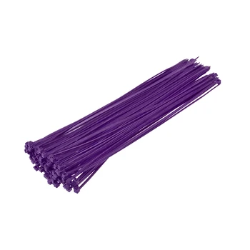 

uxcell 400pcs Cable Zip Ties 200mmx2.5mm Self-Locking Nylon Tie Wraps Purple Single-use Locking Flexible Cable Tie