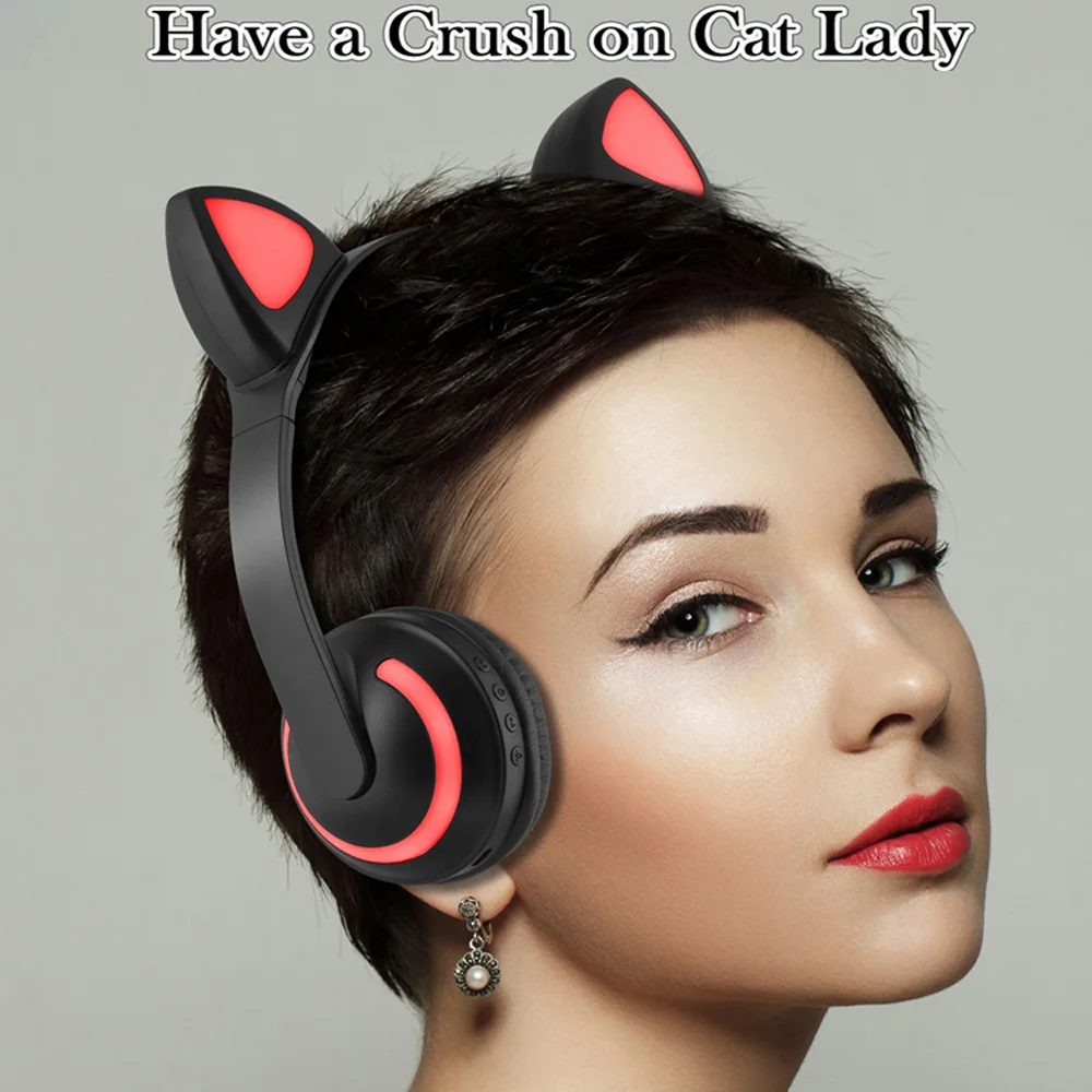 ZW19 TWS Cat Lady Bluetooth 5,0 наушники HD стерео Бас беспроводные Мультяшные наушники с шумоподавлением гарнитура подарки для девочек