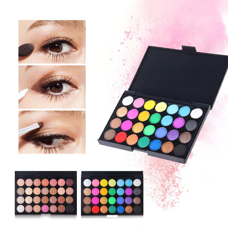 

POPFEEL Eye shadow Make Up Pallete 28 Color Matte Eyeshadow Big Palette Shimmer Eye Pigment Cosmetics Glitter Lasting Eyeshadow