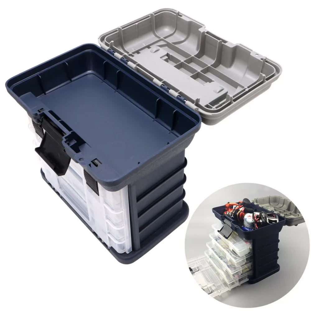 Camada de Pesca Caixa de Equipamento Lidar com Caixas de Pesca Ferramentas de Pesca Plástico Carpa Whosale Dropship 5 & 4 plástico lidar com caixas de pesca carpa