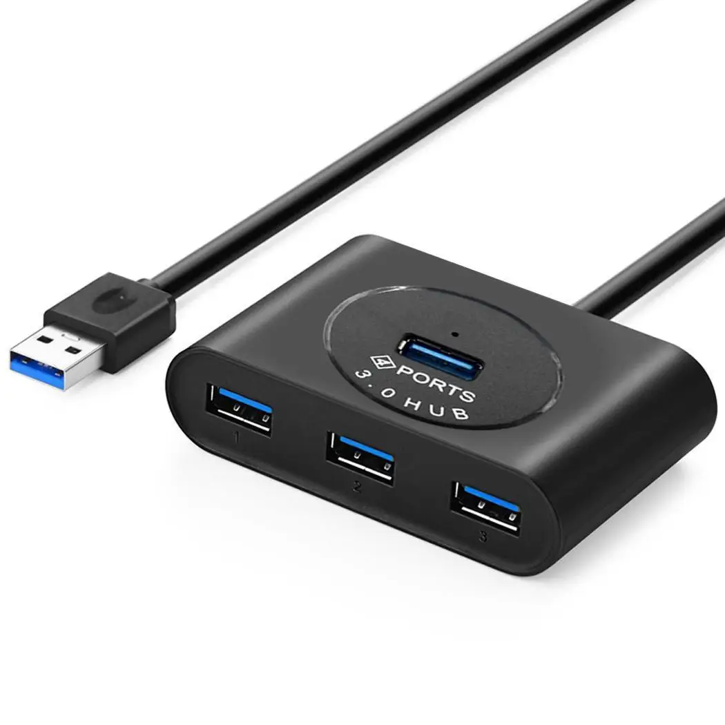 USB 3,0 Суперскоростной концентратор 4 порта USB hub-разветвитель данных концентратор очень легкий и компактный дизайн адаптер с Micro USB