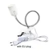 Black white Plug in Clip on Light,Screw bulb Clip on Desk Light for Desk,Bed Headboard with on/off switch,Clamp lamp for reading 4