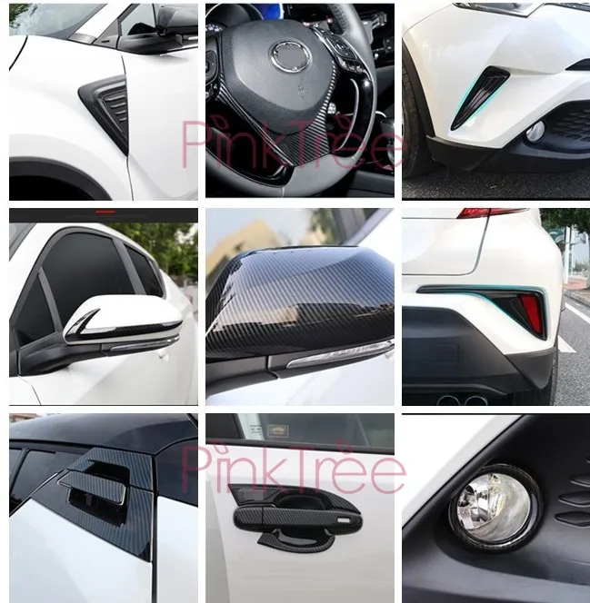 Для Toyota C-HR CHR 2018 углеродное волокно цветная дверная зеркальная ручка