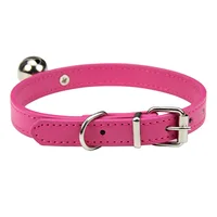 Personalized Cat Collar With Bell Engraving Name Collar For Cat Adjustable Puppy Accessories Kitten Necklace Pet Puppies Leather 2