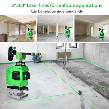 

16 Lines 3D Laser Level Green Line Self-Leveling 360 Horizontal And Vertical Super Powerful Laser Level Green Beam Laser Level