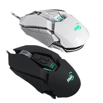 

HANSTEAD Wired Gaming Mouse Ergonomic Wired Mouse 8 Keys LED 4000 DPI Computer Mouse Gamer Mice Silent Mouse for PUBG FPS Game