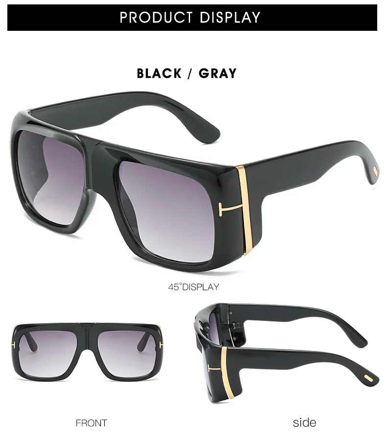 Fashion Oversized Sunglasses High Quality Vintage Sunglass Women Luxury Brand Shades For Men Big Goggles UV400 Sunglasses