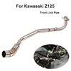 Motorcycle Exhaust Front Header Link Pipe Slip on 51mm Muffler Tail Pipe for Kawasaki Z125