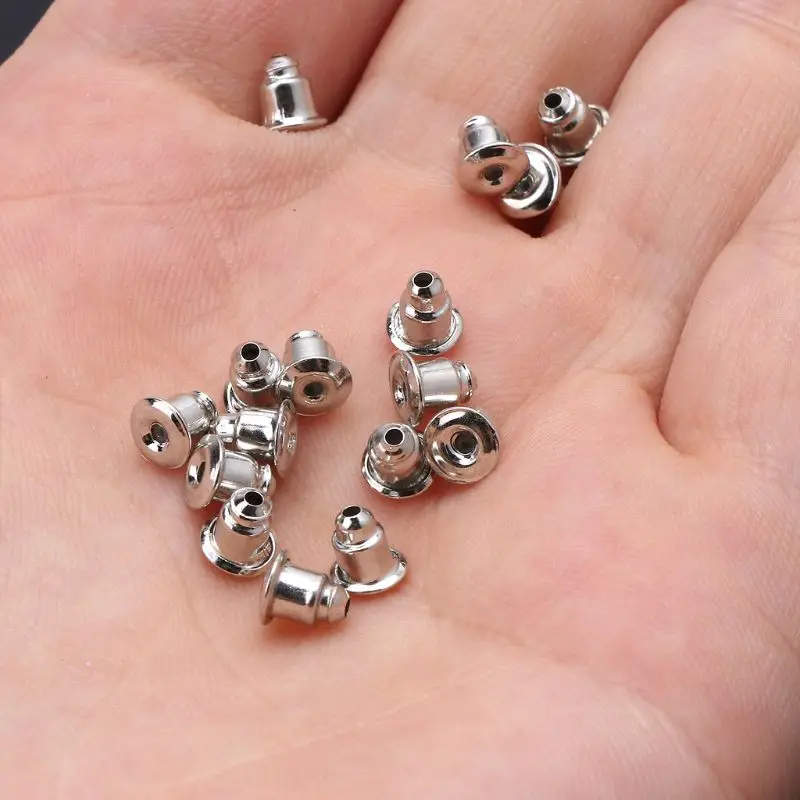 

2020 New 100PCS Stainless Steel Clutch Bullet Earnuts Earring Safety Backs Earring Backs