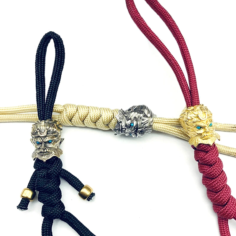 brass monkey king beads pendant (7)