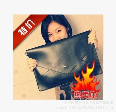 

2017 New Style Carrying Europe And America Retro Envelope Bag Simple A4 File Package Shoulder Large Bag Clutch WOMEN'S Bag