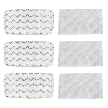 

6 Pcs Steam Mop Refill Pads Hard Floor Vacuum Steam Mop Replacement Heads