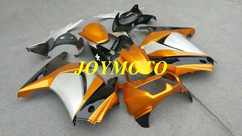 Инъекции обтекатель комплект для KAWASAKI Ninja ZX250R 08 09 10 12 EX250 ZX 250R 2008 2010 2012 оранжевый серебро Обтекатели+ подарки KB95