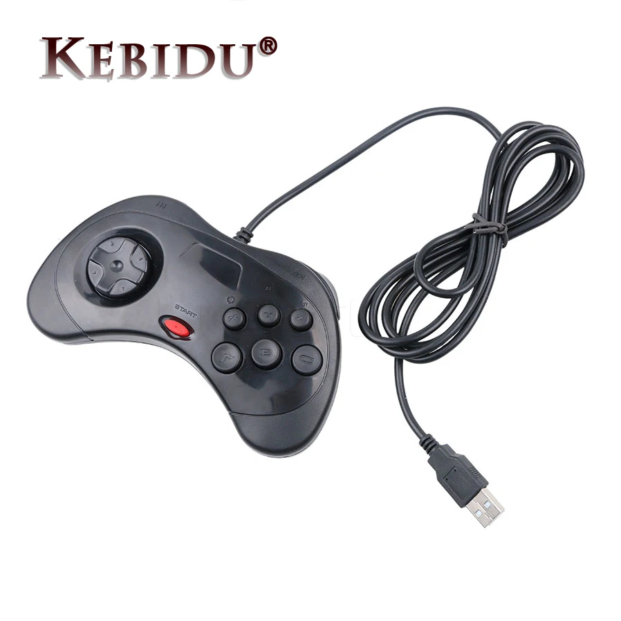 Kebidu Проводной USB геймпад 6 кнопок игровой контроллер джойстик для системы Sega Saturn