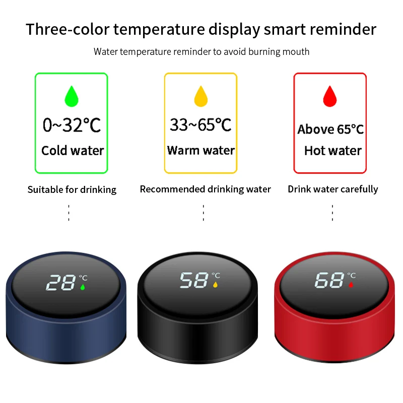 500ML Intelligent Water Bottle Cooler Stainless Steel Thermos Coffee bottle Temperature Display Leakproof Sport Vacuum Flasks