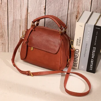 

Bag Women's New Style Handmade WOMEN'S Leather Bags Full-grain Leather Soft Retro Crossbody Bag Handbag
