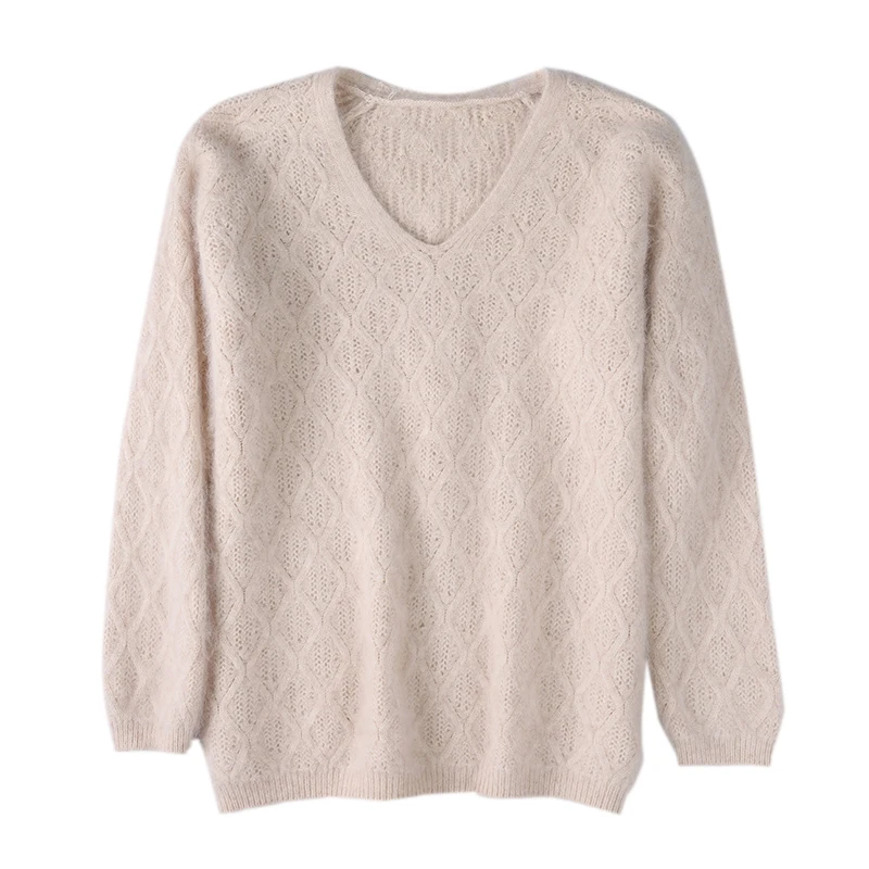 2020 Autumn Winter Women's V-neck 100% Mink
