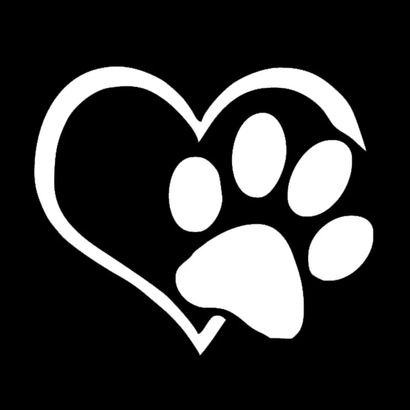 Новое сердце Paw виниловая наклейка на бампер светоотражающие наклейки Холодное сердце с отпечатком ноги паровой наклейка на бампер собака наклейки следы ног