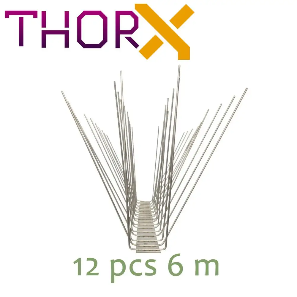 WL-04-TT 4 row seagull spikes on stainless steel base- high quality solution for bird control spikes - Color: WL-04-TT-6m