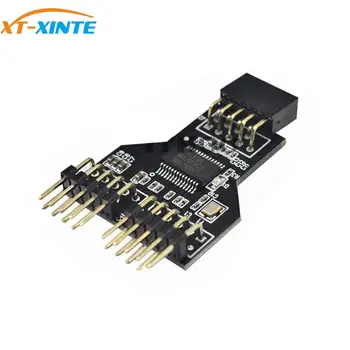 

Motherboard USB 9Pin Interface Header Splitter 1 to 2 Extension Cable Adapter 9-Pin USB HUB USB 2.0 Connectors for RGB Bluetooth