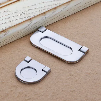 KKFING Modern Zinc Alloy Hidden Kitchen Cabinet Door Handles Cupboard Wardrobe Tatami Drawer Knobs Furniture Handle Hardware