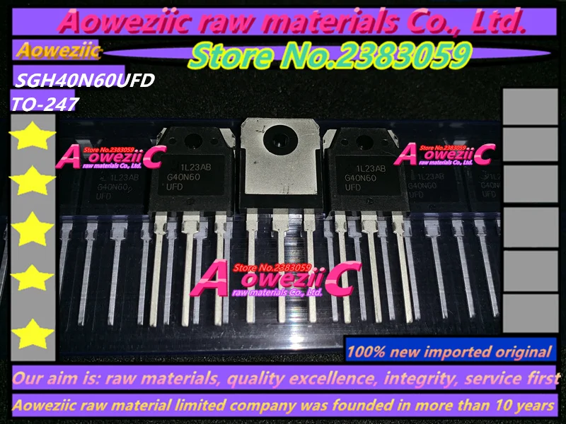 Aoweziic+ новые импортные оригинальные G40N60 G40N60UFD SGH40N60UFD TO-247 IGBT Триод 40A 600V