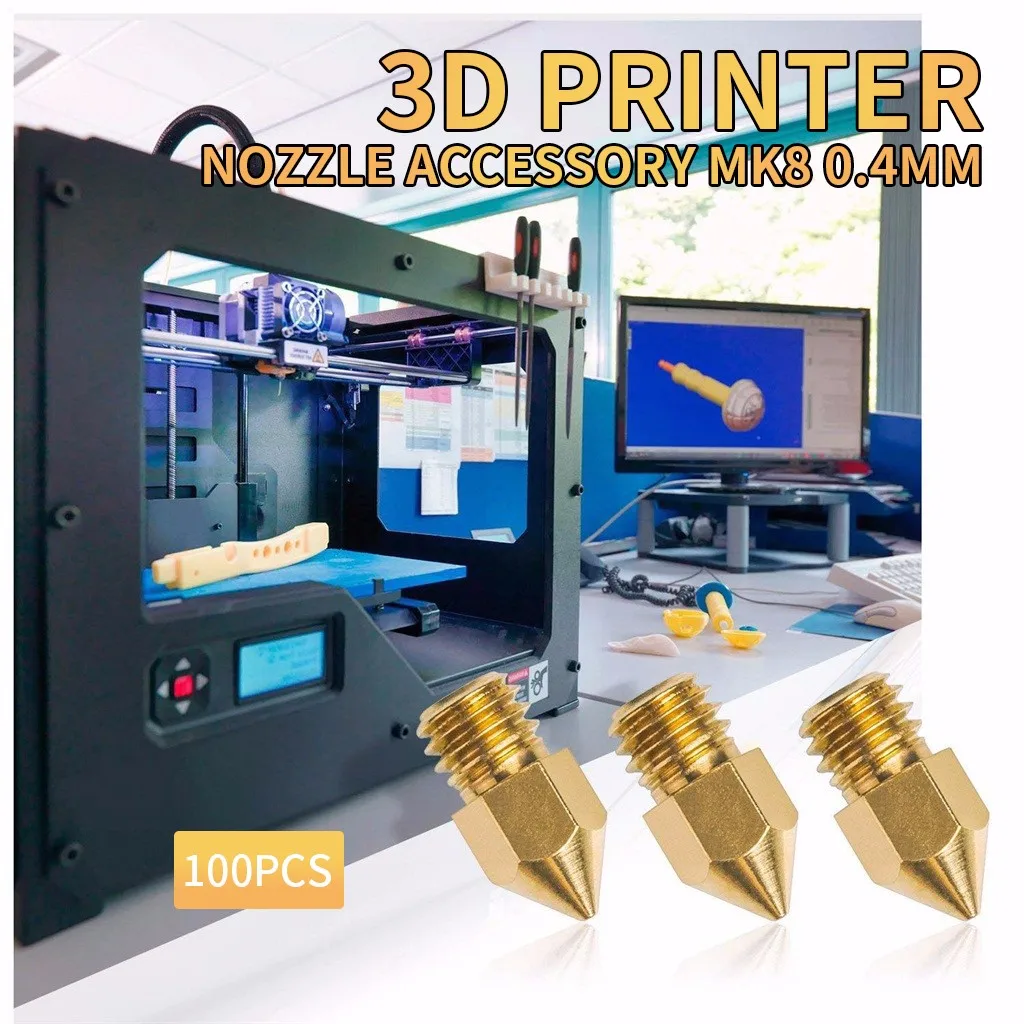 100 шт. аксессуары для 3D принтера MK8 0 4 мм CR 10 Ender 3 Anet A8 умный дом 20JULY2|Модули умного