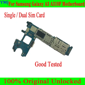 

Single / Dual Sim Card for Samsung Galaxy A3 A310F Motherboard,100% Original unlocked for Samsung A310F Mainboard+ Full Chips