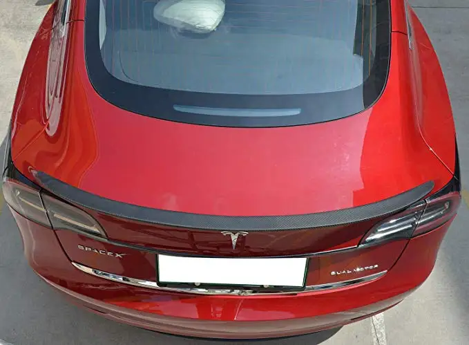 Для Tesla модель 3 надстройка Автомобильный багажник хвост губы задний воздушный спойлер Крылья отделка Аксессуары ABS