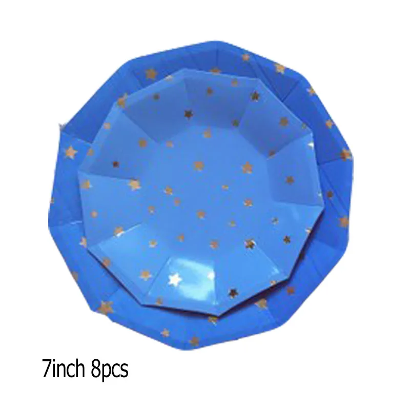 8 шт. горячая Распродажа Золотая декорация пятиконечная звезда бумажная тарелка