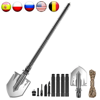 

MT14104 Multifunction Camping Shovel Foldable Survival Shovels For Camp Adjustable Hoe Hook Hunting Shovel Outdoor Garden Tools