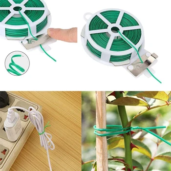 

20M/30M/50M Reusable Garden Tie Plant Twist Tie With Fixed Tie Hook For Gardening Home Office Cable Tie Magic Tape