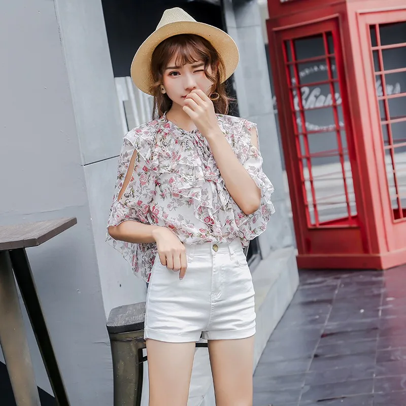 

Summer Pants Ladies Solid Color High Waist Shorts Were Thin And Versatile Casual Stretch Denim Shorts