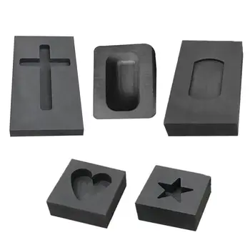 

5Pcs Graphite Casting Ingot Mould Mold Crucible Melting Tool for Gold Silver