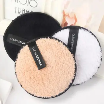 

1/3pcs Round Shape Sponge Cosmetic Puff Soft Flannelette Face Cleaning Sponge Puff Facial Cleanser Cosmetic Tool Wash Flutter