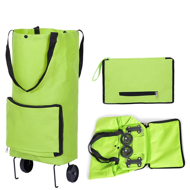 New Folding Shopping Bag Shopping Buy Food Trolley Bag on Wheels Bag Buy Vegetables Shopping Organizer Portable Bag 6