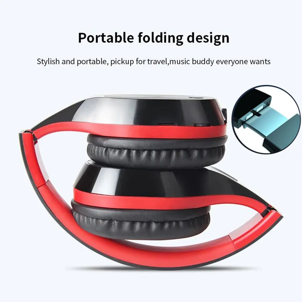 Head mounted Sport Running Earphone Wireless Headphone 9D Surround Sound Stereo Foldable Retractable Computer PC Gaming Headset