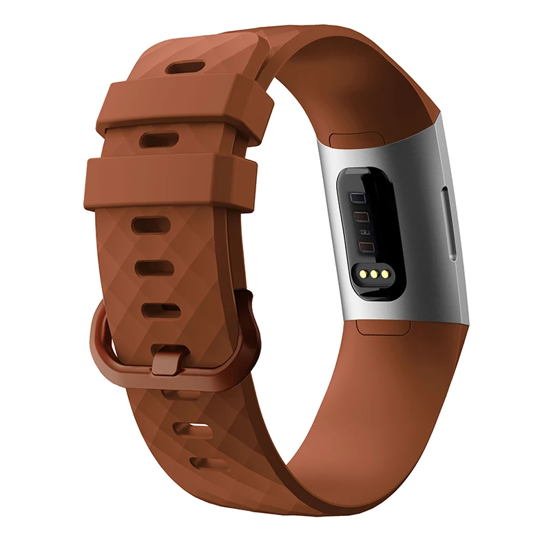 Однотонный силиконовый сменный ремешок для смарт-часов, ремешок для Fitbit Charge 3, ремешок для браслета, подходит для битов