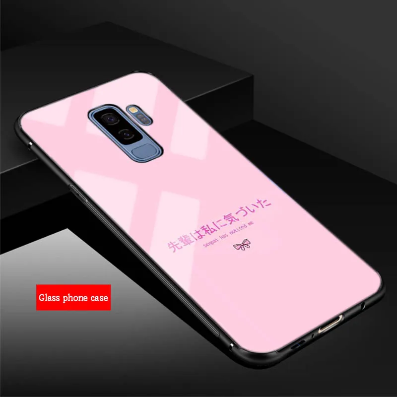 Розовый персонализированные для samsung Galaxy NOTE 8 9 S8 S9 S10 плюс A6 A6P A8 A8P J6 J8 J8P закаленное Стекло чехол для телефона - Цвет: B19071806-08.jpg