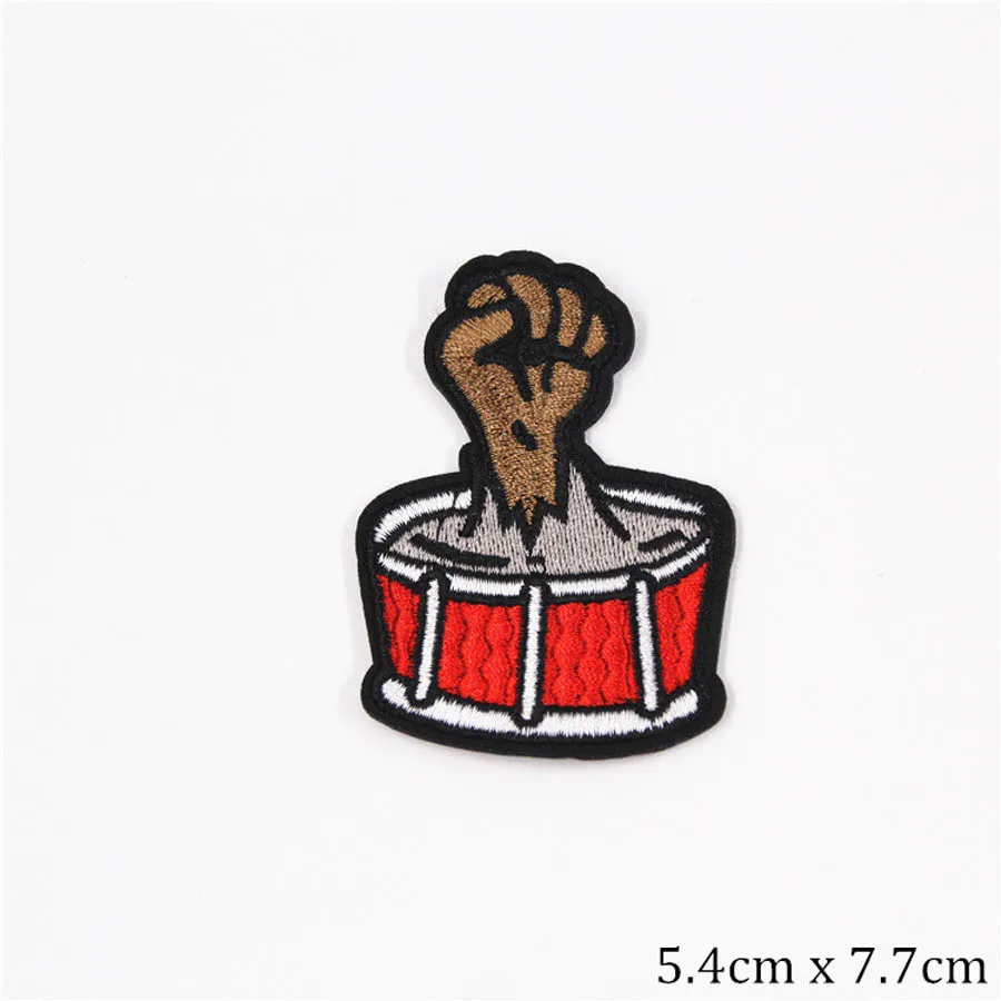 Skull Hand Cartoon Embroidered Iron-On Patch - DIY Apparel Accessory