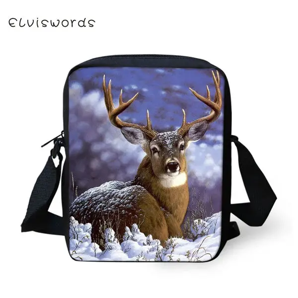 CDWX3839E ELVISWORDS/Детский рюкзак из 3 предметов с изображением оленя, школьные сумки с мультяшными животными, студенческий рюкзак/сумки с откидным клапаном/пеналы для ручек - Цвет: CDWX3839E