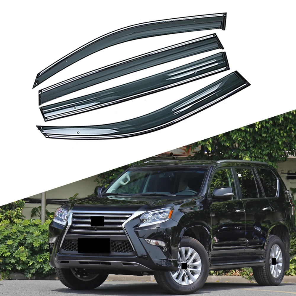 Для LEXUS GX460 2009- автомобильный оконный козырек от солнца и дождя, защитный козырек, защитная крышка, накладка, рамка, наклейка, внешние аксессуары
