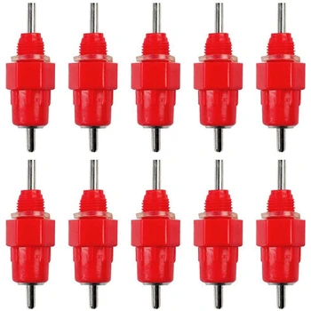 

Fashion-200Pcs Poultry Chicken Nipple Drinker Spring-Type Bird Chicken Automatic Drinker Cockerel Bird Drinking Water