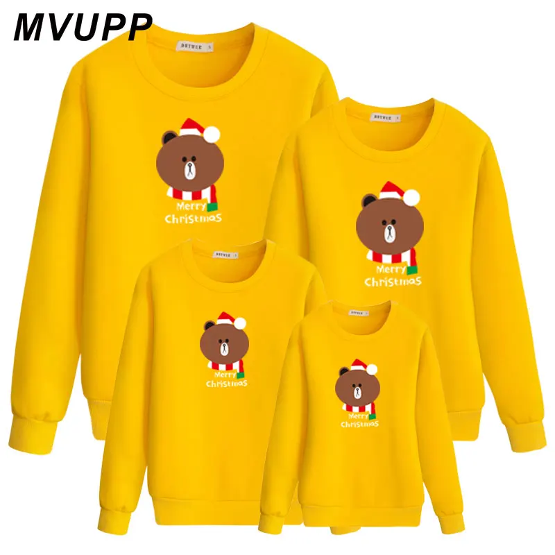 color 3 Семейная одежда для папы, мамы и ребенка; Одинаковая одежда с милым рисунком; толстовка с капюшоном для папы, мамы, дочки, сына, папы; мама и я - Цвет: color 3