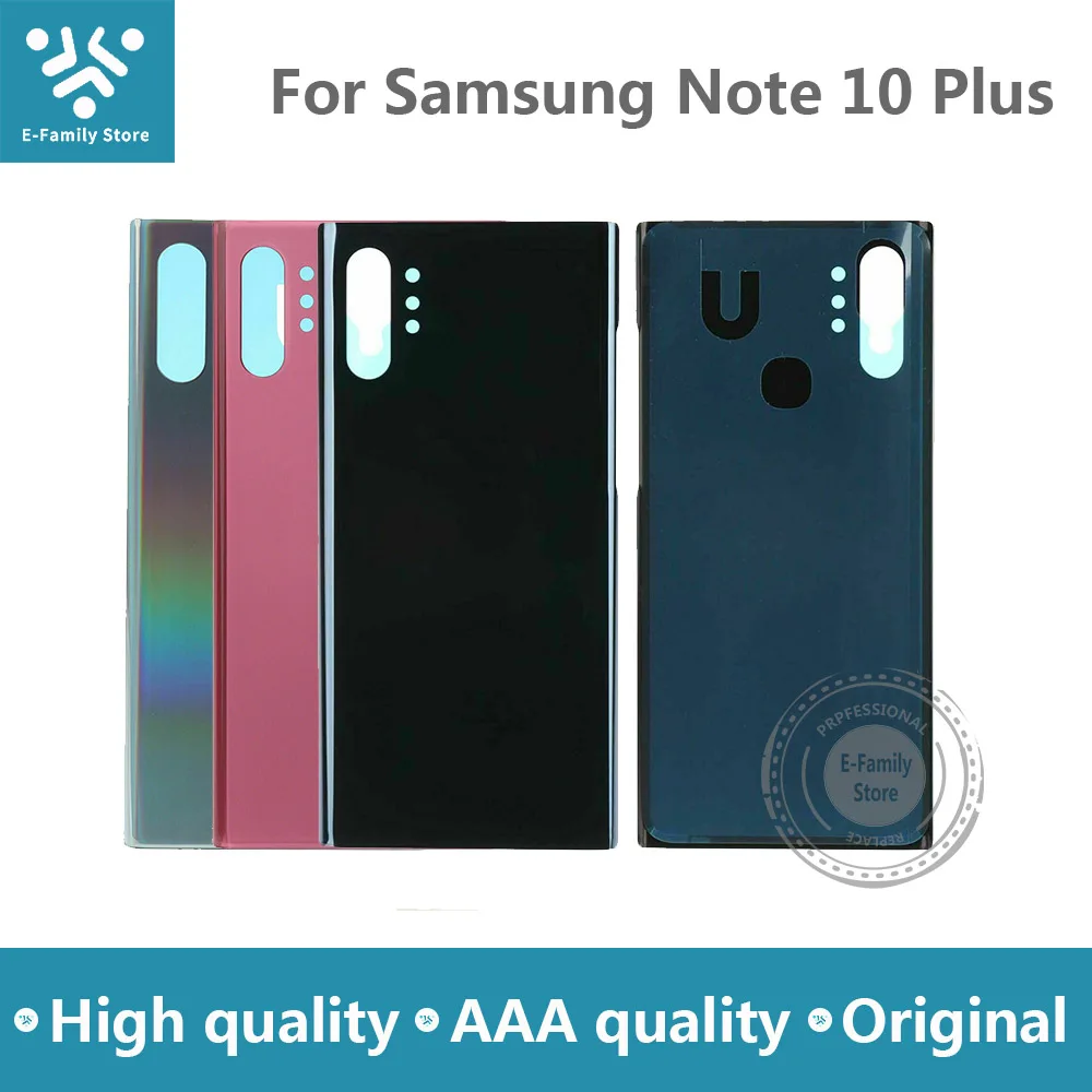 

E-family Original Back Glass Replacement For Samsung Galaxy Note 10 Plus N975 N975F Battery Cover Rear Door Housing Case