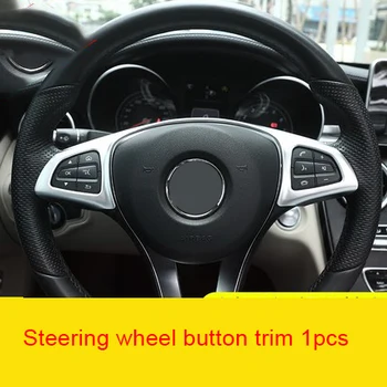 

For Mercedes Benz CLA200 gla220 GLA260 chrome steering wheel button trim 1pc