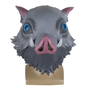 

Anime Demon Killer Hashibira Inosuke Cosplay Masks Child Adult Latex Mask Halloween Costume Party