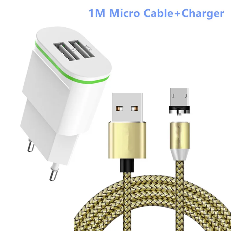 Нейлоновый Плетеный Micro USB кабель для мобильного телефона кабель для зарядного устройства для Samsung Galaxy J5 J7 A7 A10 M10 LG W30 W10 Магнитный кабель